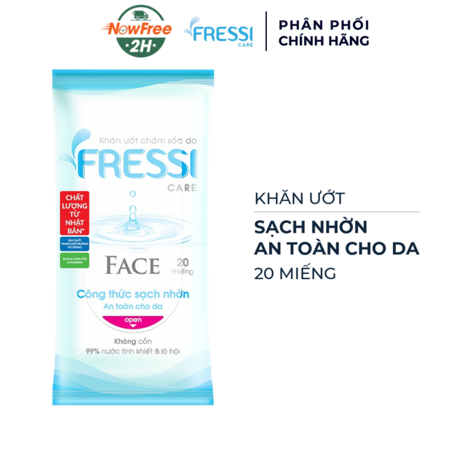Khăn Ướt chăm sóc da fressi, giải pháp tiện lợi cho làn da mềm mại